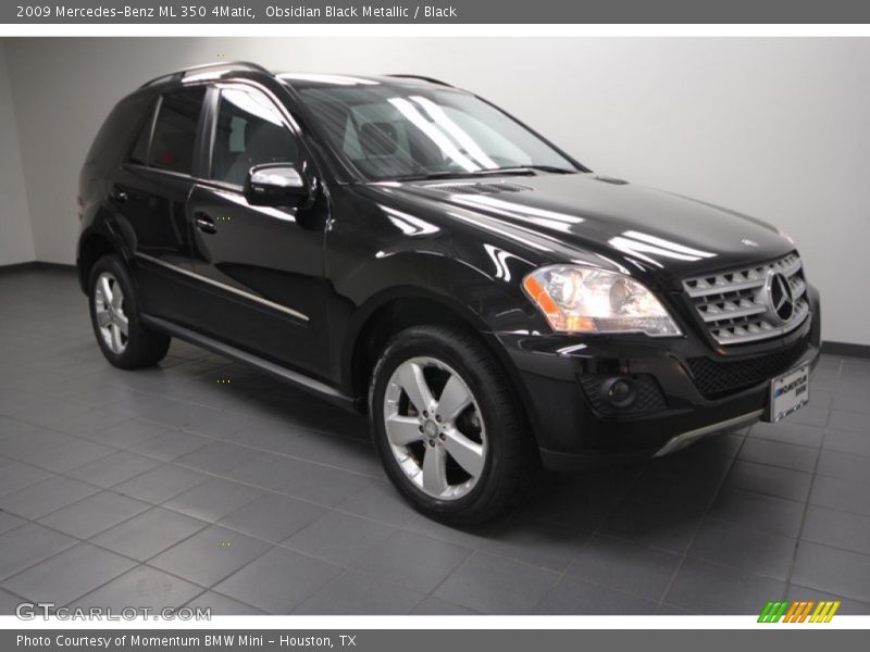 Obsidian Black Metallic / Black 2009 Mercedes-Benz ML 350 4Matic