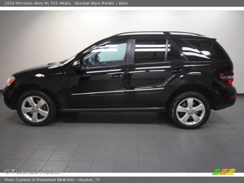 Obsidian Black Metallic / Black 2009 Mercedes-Benz ML 350 4Matic