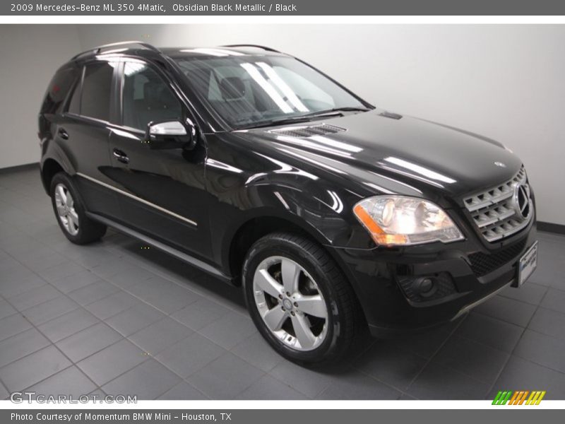 Obsidian Black Metallic / Black 2009 Mercedes-Benz ML 350 4Matic