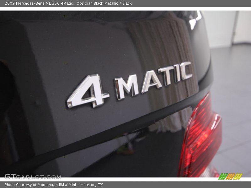 Obsidian Black Metallic / Black 2009 Mercedes-Benz ML 350 4Matic