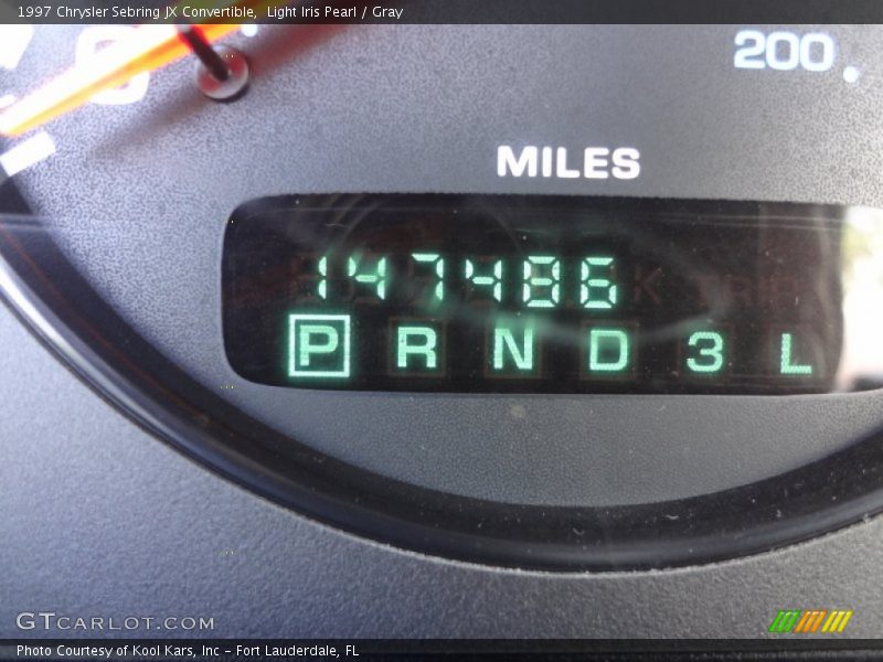 Light Iris Pearl / Gray 1997 Chrysler Sebring JX Convertible
