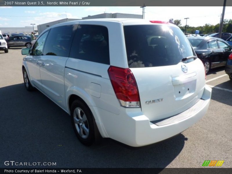 Nordic White Pearl / Gray 2007 Nissan Quest 3.5