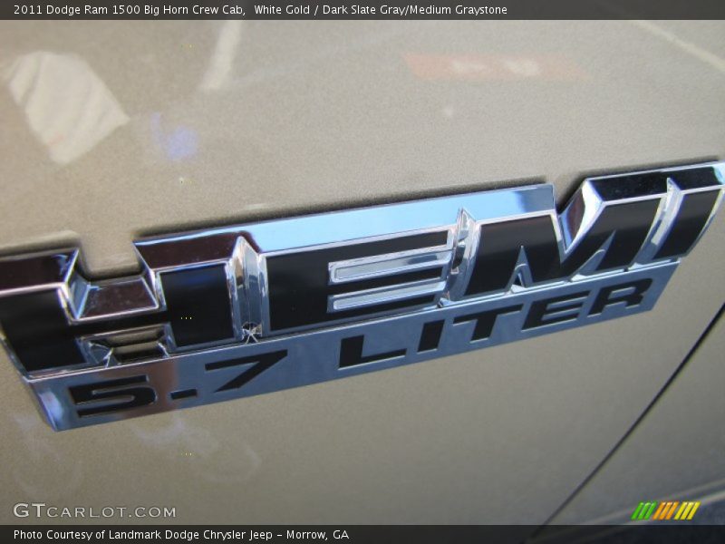 White Gold / Dark Slate Gray/Medium Graystone 2011 Dodge Ram 1500 Big Horn Crew Cab