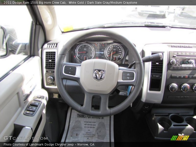 White Gold / Dark Slate Gray/Medium Graystone 2011 Dodge Ram 1500 Big Horn Crew Cab