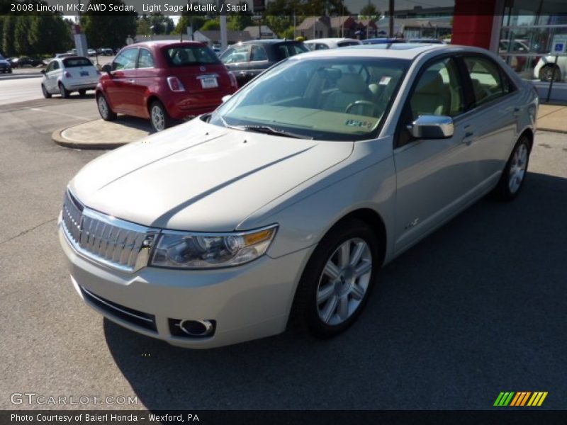Light Sage Metallic / Sand 2008 Lincoln MKZ AWD Sedan