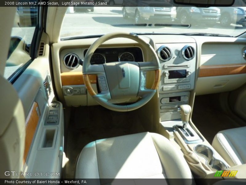 Light Sage Metallic / Sand 2008 Lincoln MKZ AWD Sedan