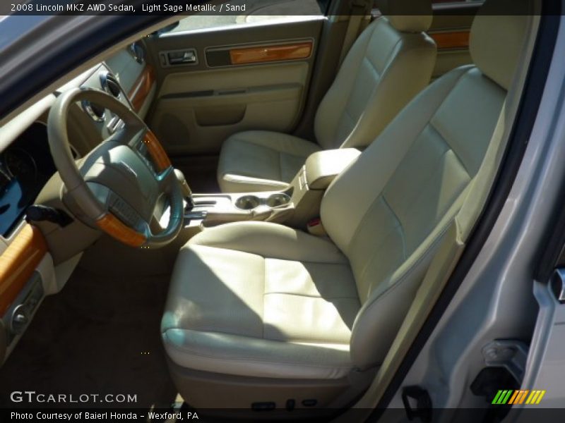 Light Sage Metallic / Sand 2008 Lincoln MKZ AWD Sedan