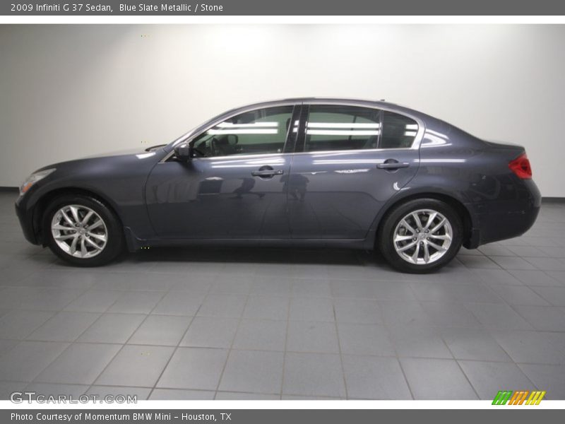 Blue Slate Metallic / Stone 2009 Infiniti G 37 Sedan