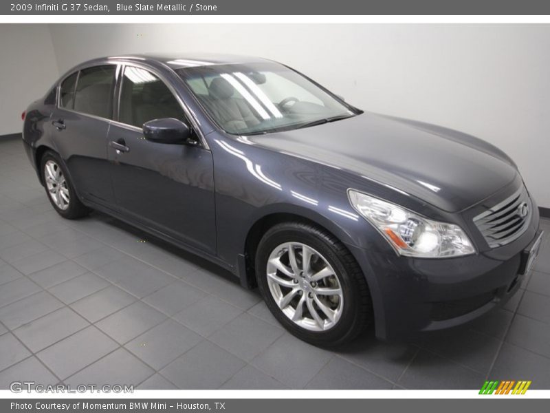 Blue Slate Metallic / Stone 2009 Infiniti G 37 Sedan