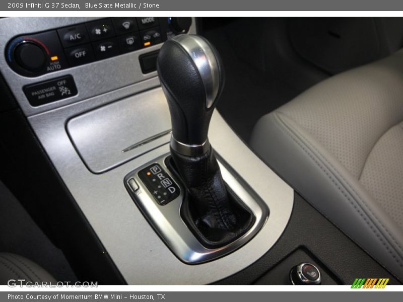 Blue Slate Metallic / Stone 2009 Infiniti G 37 Sedan