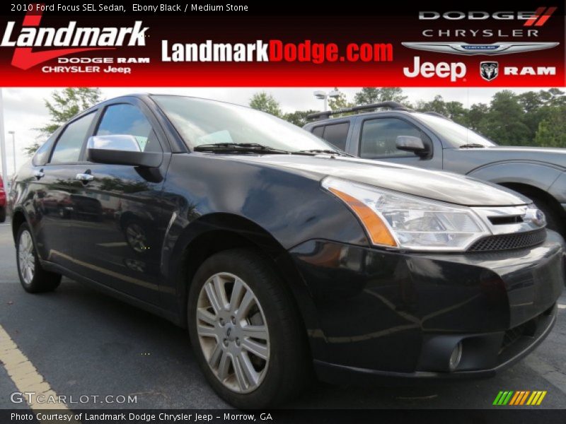 Ebony Black / Medium Stone 2010 Ford Focus SEL Sedan