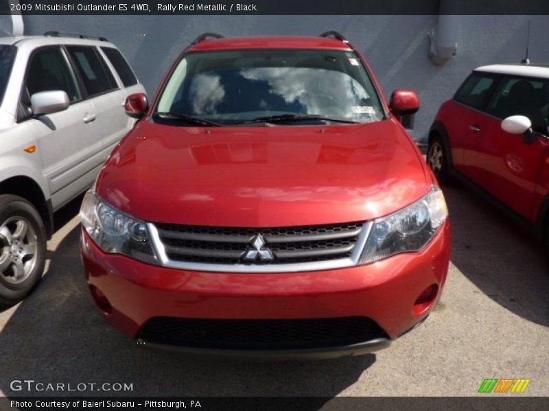 Rally Red Metallic / Black 2009 Mitsubishi Outlander ES 4WD