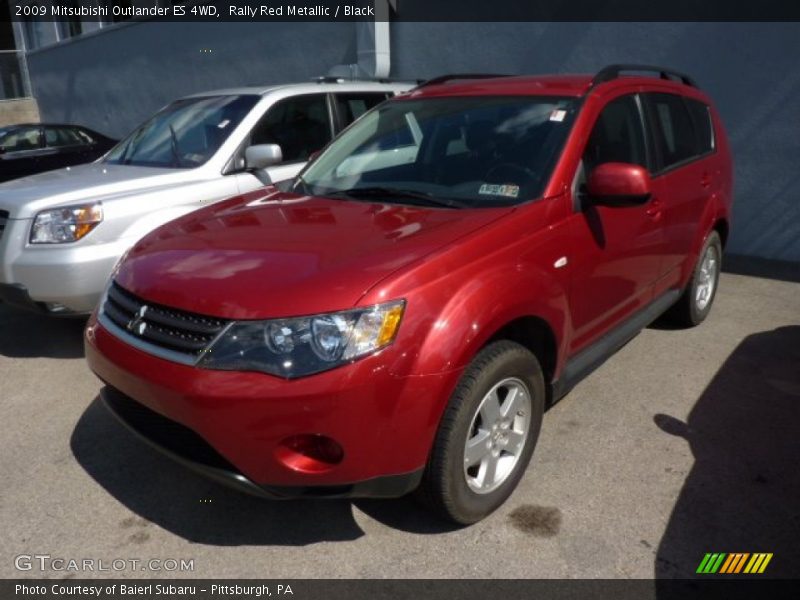 Rally Red Metallic / Black 2009 Mitsubishi Outlander ES 4WD