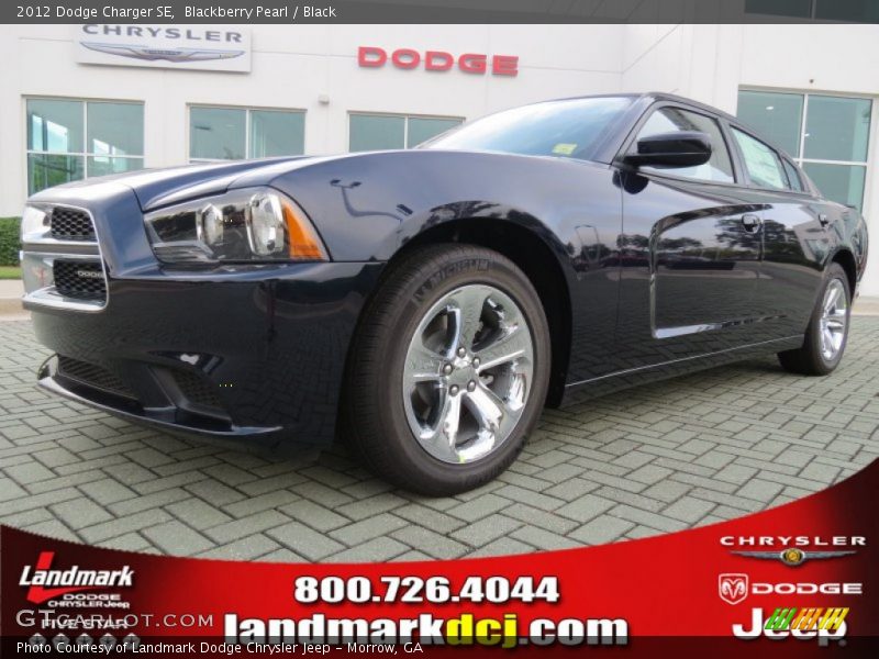 Blackberry Pearl / Black 2012 Dodge Charger SE