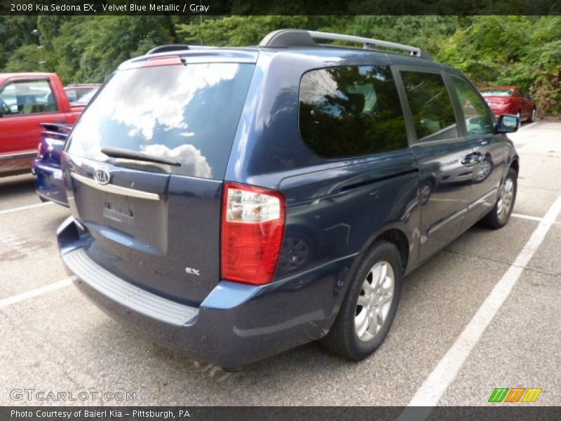 Velvet Blue Metallic / Gray 2008 Kia Sedona EX
