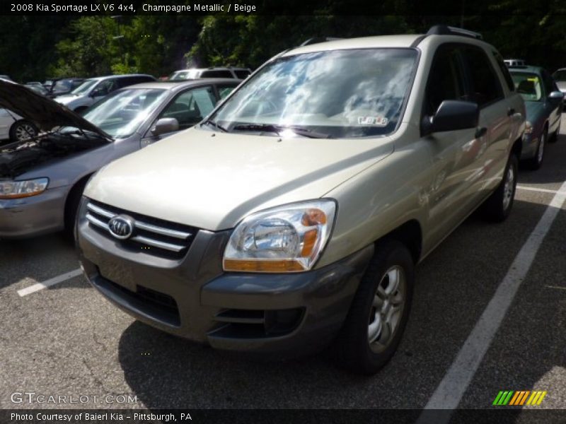 Champagne Metallic / Beige 2008 Kia Sportage LX V6 4x4