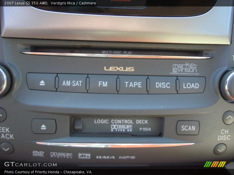 Controls of 2007 GS 350 AWD