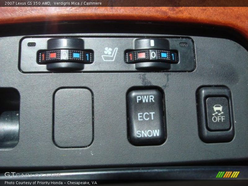 Controls of 2007 GS 350 AWD
