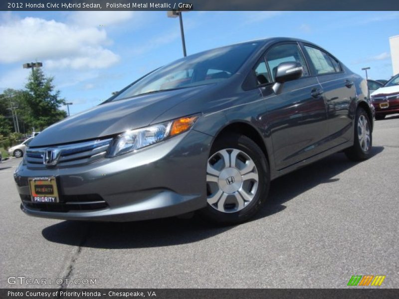 Polished Metal Metallic / Gray 2012 Honda Civic Hybrid Sedan