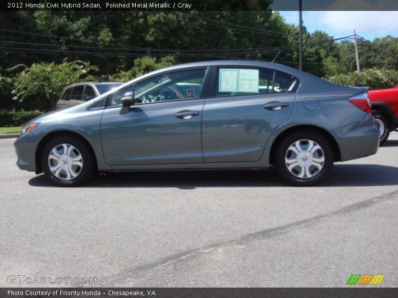 Polished Metal Metallic / Gray 2012 Honda Civic Hybrid Sedan