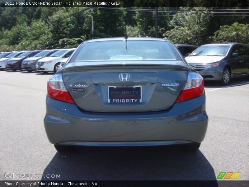 Polished Metal Metallic / Gray 2012 Honda Civic Hybrid Sedan