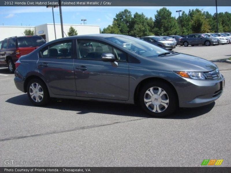 Polished Metal Metallic / Gray 2012 Honda Civic Hybrid Sedan
