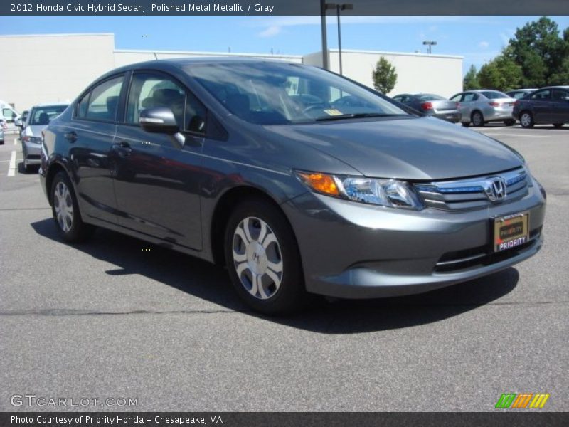 Polished Metal Metallic / Gray 2012 Honda Civic Hybrid Sedan