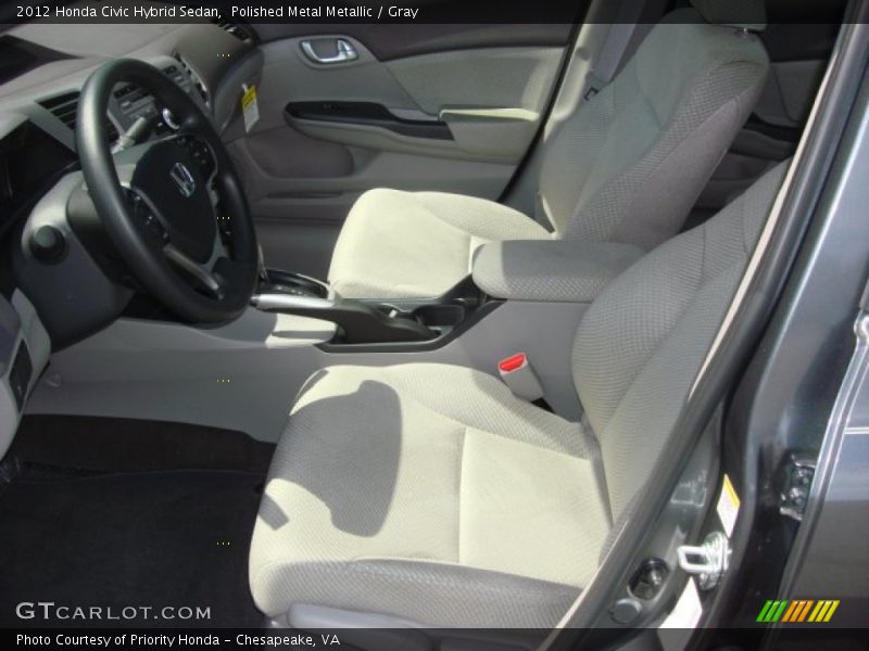 Polished Metal Metallic / Gray 2012 Honda Civic Hybrid Sedan