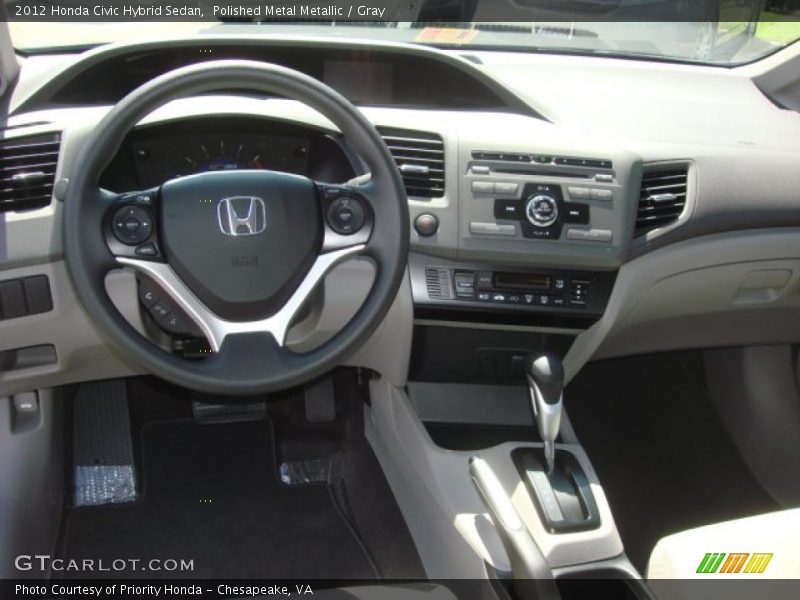 Polished Metal Metallic / Gray 2012 Honda Civic Hybrid Sedan