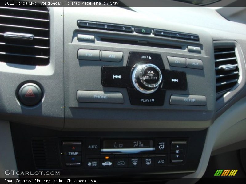 Polished Metal Metallic / Gray 2012 Honda Civic Hybrid Sedan