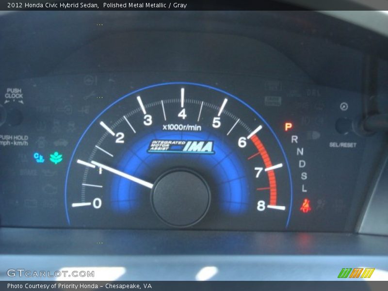 Polished Metal Metallic / Gray 2012 Honda Civic Hybrid Sedan