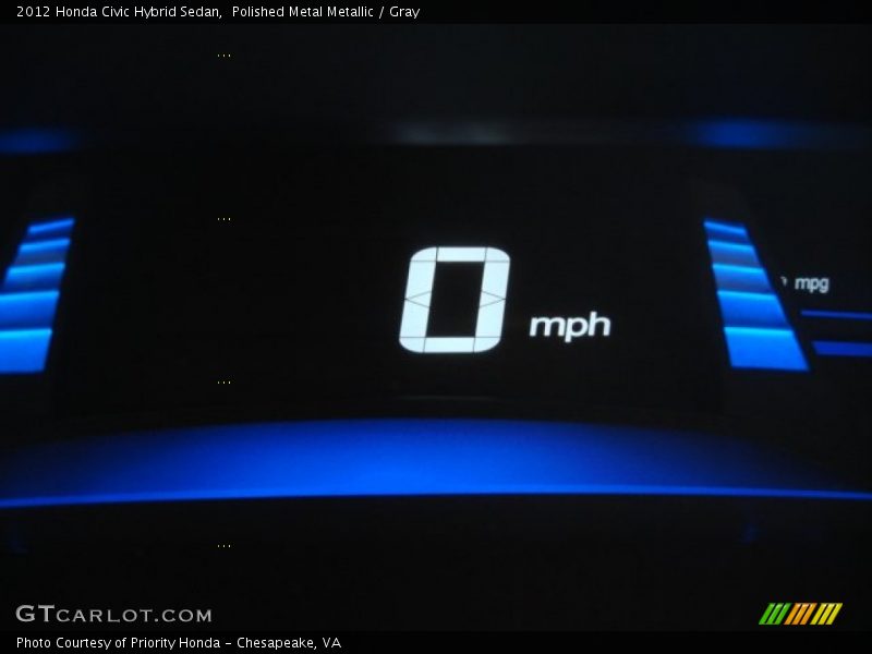 Polished Metal Metallic / Gray 2012 Honda Civic Hybrid Sedan