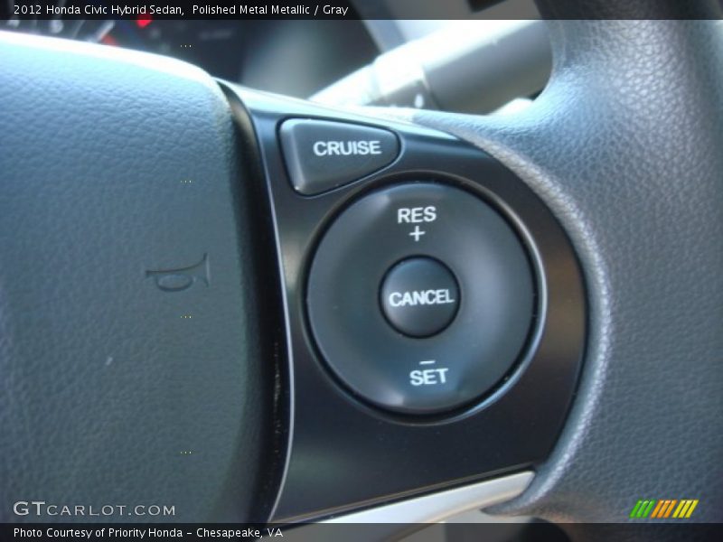 Polished Metal Metallic / Gray 2012 Honda Civic Hybrid Sedan