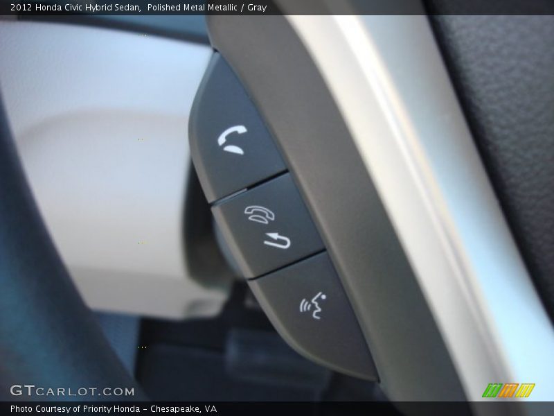 Polished Metal Metallic / Gray 2012 Honda Civic Hybrid Sedan