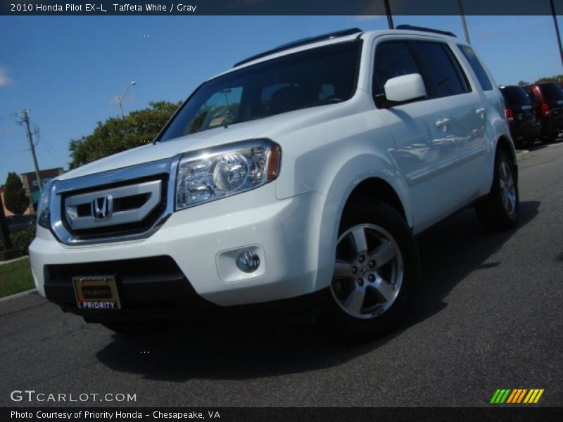 Taffeta White / Gray 2010 Honda Pilot EX-L