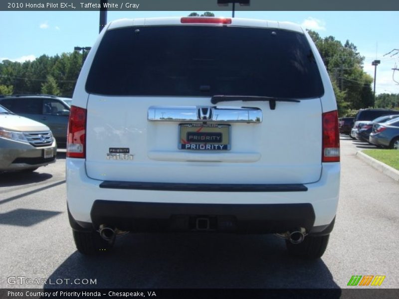 Taffeta White / Gray 2010 Honda Pilot EX-L