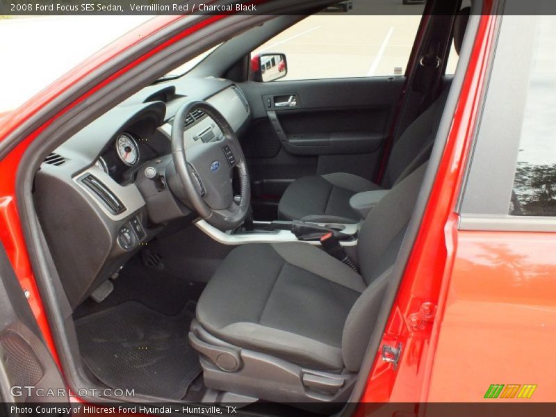 Vermillion Red / Charcoal Black 2008 Ford Focus SES Sedan