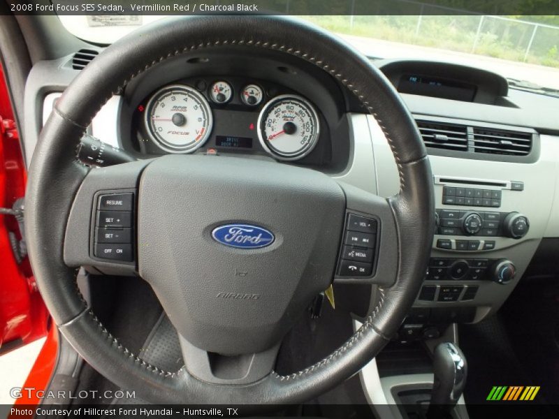 Vermillion Red / Charcoal Black 2008 Ford Focus SES Sedan