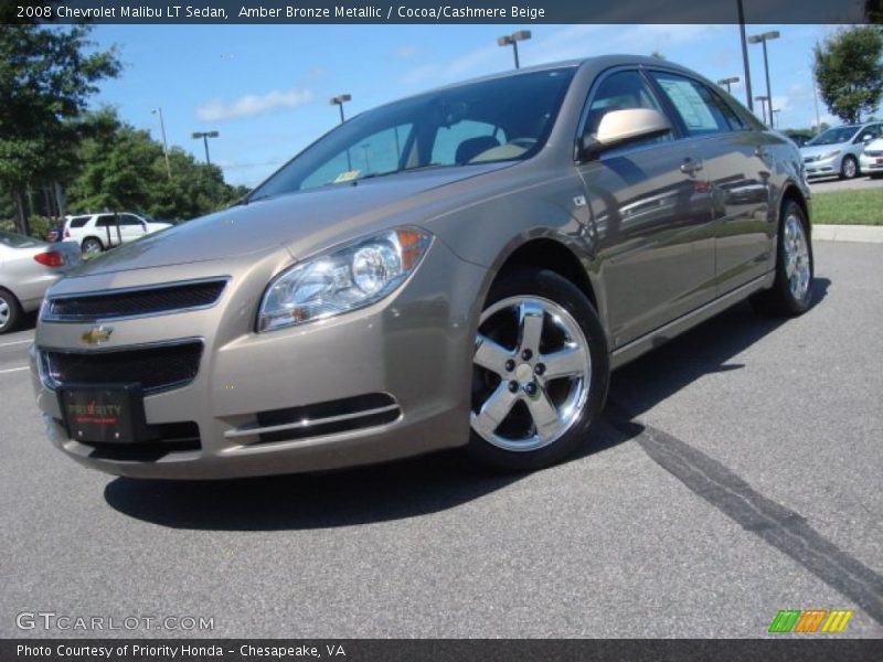 Amber Bronze Metallic / Cocoa/Cashmere Beige 2008 Chevrolet Malibu LT Sedan