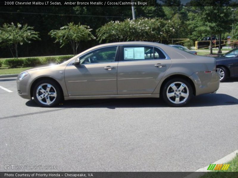 Amber Bronze Metallic / Cocoa/Cashmere Beige 2008 Chevrolet Malibu LT Sedan