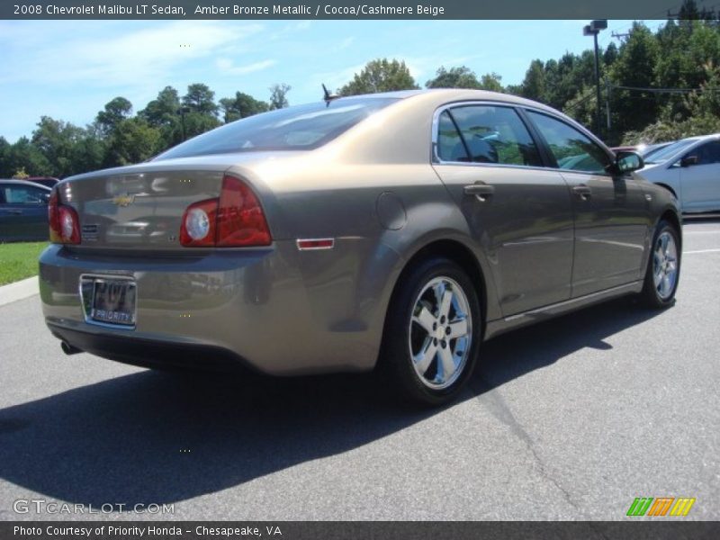 Amber Bronze Metallic / Cocoa/Cashmere Beige 2008 Chevrolet Malibu LT Sedan