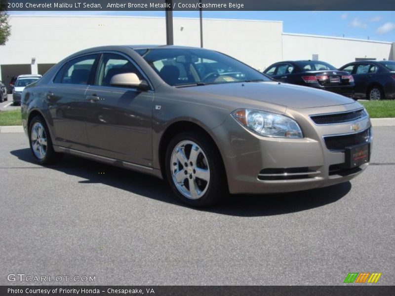 Amber Bronze Metallic / Cocoa/Cashmere Beige 2008 Chevrolet Malibu LT Sedan