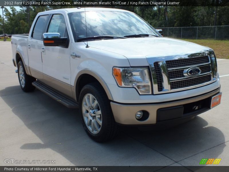 White Platinum Metallic Tri-Coat / King Ranch Chaparral Leather 2012 Ford F150 King Ranch SuperCrew