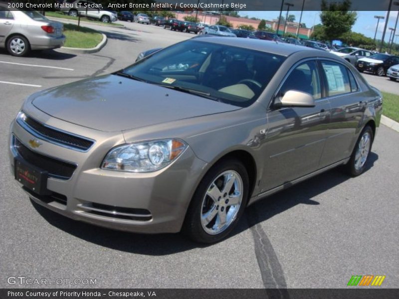 Amber Bronze Metallic / Cocoa/Cashmere Beige 2008 Chevrolet Malibu LT Sedan