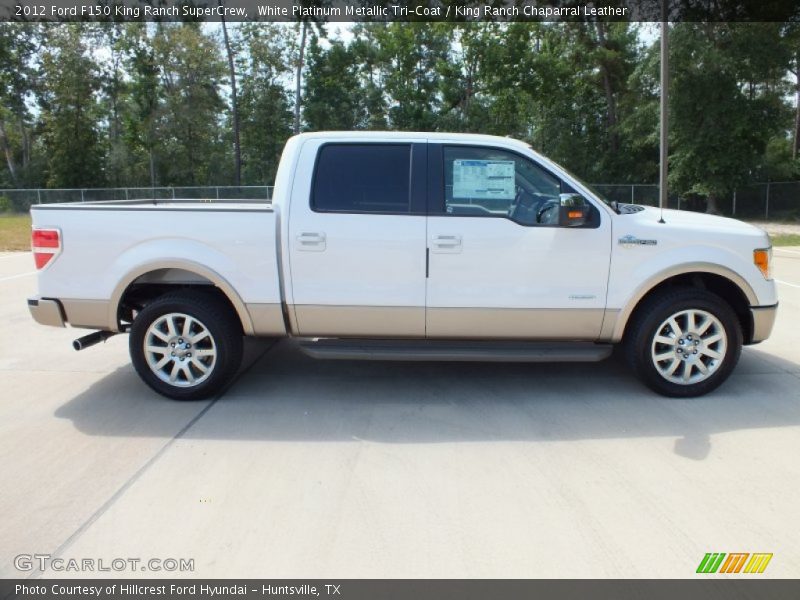 White Platinum Metallic Tri-Coat / King Ranch Chaparral Leather 2012 Ford F150 King Ranch SuperCrew
