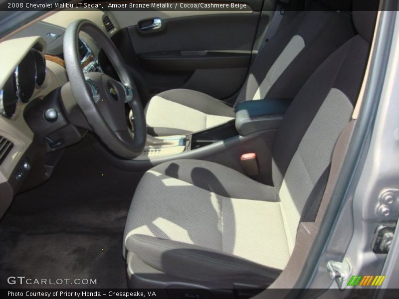 Amber Bronze Metallic / Cocoa/Cashmere Beige 2008 Chevrolet Malibu LT Sedan