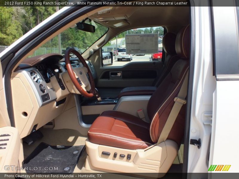 White Platinum Metallic Tri-Coat / King Ranch Chaparral Leather 2012 Ford F150 King Ranch SuperCrew