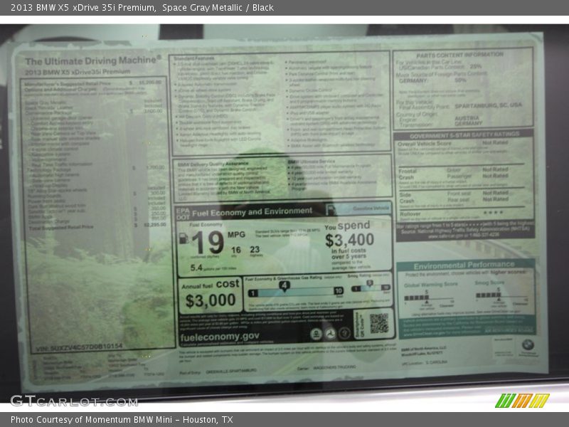Space Gray Metallic / Black 2013 BMW X5 xDrive 35i Premium