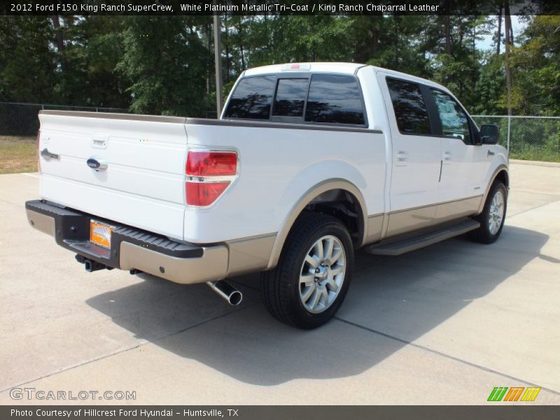 White Platinum Metallic Tri-Coat / King Ranch Chaparral Leather 2012 Ford F150 King Ranch SuperCrew