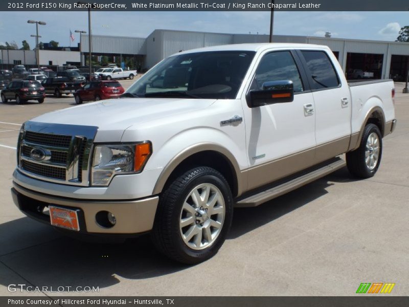 White Platinum Metallic Tri-Coat / King Ranch Chaparral Leather 2012 Ford F150 King Ranch SuperCrew